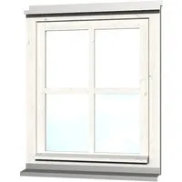 Skanholz Einzelfenster für Carports, 69,1 x 82,1 cm - Hochwertiges Einzelfenster aus nordischer Fichte mit Dreh-Kipp-Funktion für optimale Belüftung und Lichtdurchlass, ideal für Carports.
