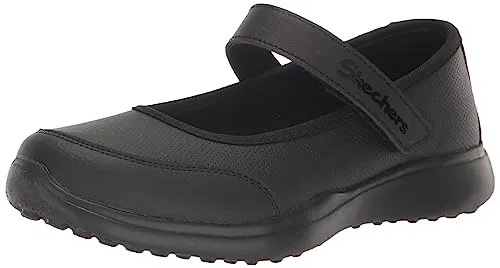 Skechers Girl's Microstrides Recess Rules Sneaker, Schwarz, 13 UK Child