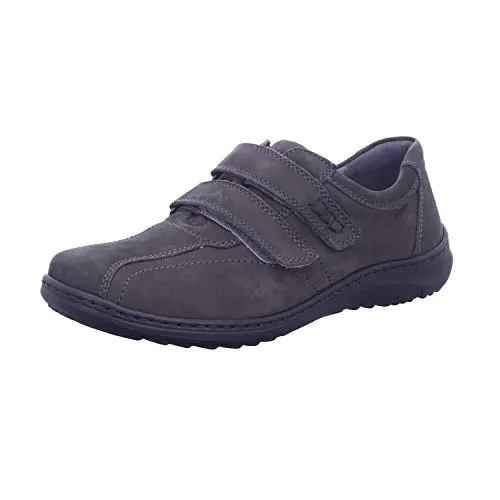 Waldläufer Klettschuh HERWIG Größe 7.5 - Carbon - Wanderschuhe mit weichem Leder und Wechselfußbett, ideal für lose Einlagen und optimalen Tragekomfort bei langen Wanderungen.