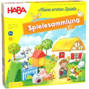 Haba Brettspiel 1304223001, Meine ersten Spiele - Vielseitige Spielesammlung für 1-3 Spieler ab 2 Jahren, fördert Konzentration und Feinmotorik mit einfachen Regeln für schnellen Spielspaß. Ideal für erste Brettspielerfahrungen!
