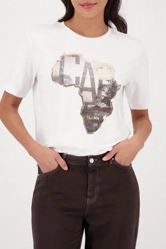 Monari Kurzarmshirt mit Strasssteinen - Stylisches Kurzarmshirt aus fließender Viskose, ideal für lässige Outfits. Mit funkelnden Strasssteinen und weichem Frottee für besonderen Tragekomfort.