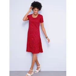 Jerseykleid CLASSIC BASICS – Damen Kleid in Rot - Kleider für Damen, luftiges Jersey-Kleid aus 100% Baumwolle mit floralem Muster, ideal für warme Tage und einfach zu kombinieren.
