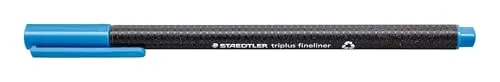 STAEDTLER triplus fineliner 334 – Lichtblau, 10 Stück, 0,3 mm | Dreikantiger Schaft, Wasserbasis-Tinte – ergonomisch, bunt – Art.-Nr. 334-30
