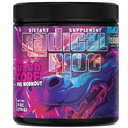 AMERICAN SUPPS® Radical Riot Booster Pre Workout - Protein Shakes & Muskelaufbau, leistungssteigernder Booster mit Dragon Fruit Geschmack für mehr Energie vor dem Training, 20 Portionen für optimale Fitness.