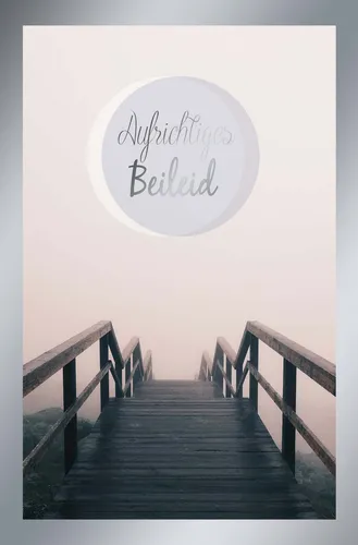 Trauer – Beileid – Kondolenz - Trauerkarte im Format 11,5 x 17 cm mit Umschlag -