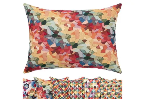 Selfitex Dekokissen XXL 60x80 - Strapazierfähiges Lesekissen für Couch und Bett - Kissen, strapazierfähiges Lesekissen aus buntem Gobelin-Stoff, ideal für Komfort und modernes Design, Made in Germany.