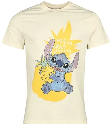 Lilo & Stitch Pineapple Stitch Unisex T-Shirt Creme M