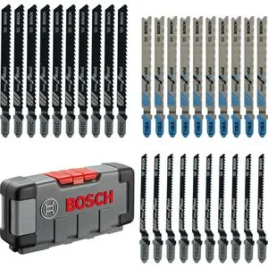 Bosch Stichsägeblätter Basic for Wood and Metal - 30-teilig - Sägeblätter für Holz und Metall, inkl. robuster Toughbox. Ideal für präzise gerade und Kurvenschnitte in Weichholz und zuverlässige Metallbearbeitung.