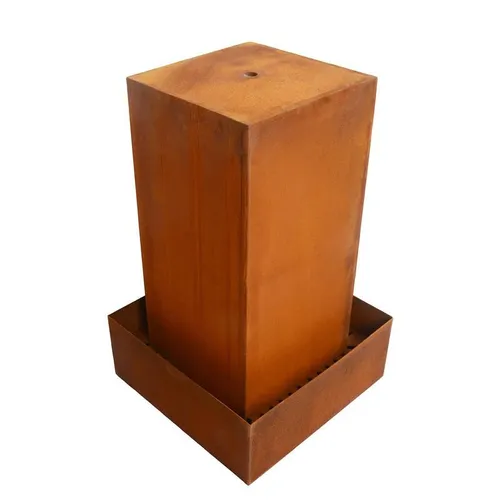 ESTEXO Gartenbrunnen Cortenstahl