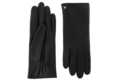 Roeckl Damen Klassiker Basic Handschuhe Schwarz - Elegante Damen Lederhandschuhe mit Halbsteppnaht für angenehme Wärme. Ideal für kalte Tage, ausgestattet mit weichem Polyester Fleece-Futter für hohen Tragekomfort.