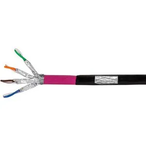 LogiLink Professional Bulkkabel 25 m CAT 7 - Hochwertiges S/FTP Bulkkabel für Gigabit Ethernet, halogenfrei und ideal für den Außenbereich, direkt verlegbar - Schwarz