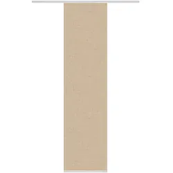 Xxxl Flächenvorhang Pive in Sand, 60x245 cm - Blickdichter Flächenvorhang in Sandfarben, ideal für entspannende Atmosphären. Einfach mit Paneelwagen zu montieren, aus robustem, feuchtigkeitsbeständigem Synthetik gefertigt.