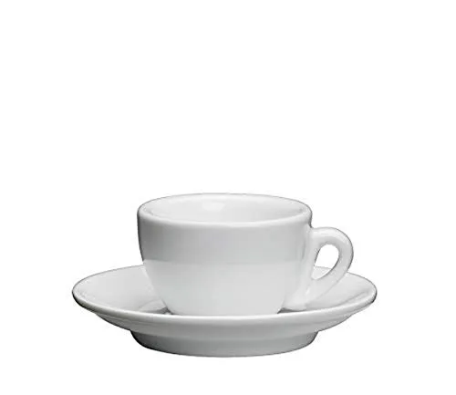 cilio Espressotasse Roma weiß - hochwertige Porzellantasse, hält die Temperatur des Kaffees lange und bringt italienisches Flair auf den Tisch