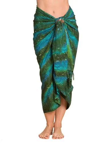 PANASIAM Sarong B006 Grün-Blau, Größe L von PANASIAM