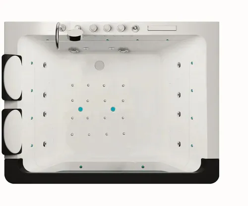 Edler Oklahoma Whirlpool 170x120 – Luxus Badewanne mit Vollausstattung - Rechteckige Indoor Badewanne für bis zu 2 Personen, gefertigt aus hochwertigem Acryl. Genieße entspannende Momente mit umfassender Ausstattung in deinem Badezimmer.