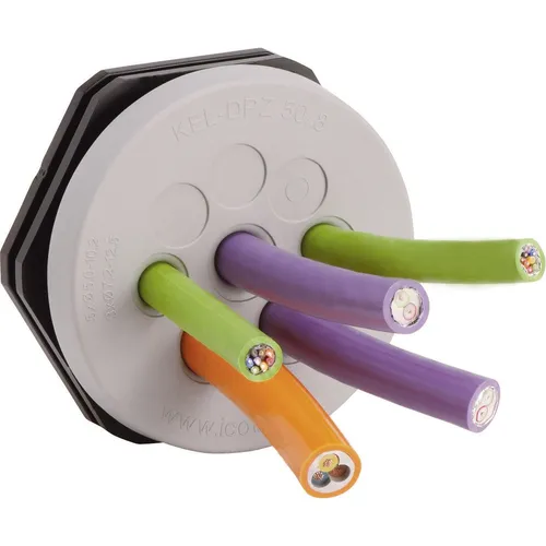 Icotek KEL-DPZ 63/9 Kabeldurchführungsplatte - Kabeldurchführungen & Buchsen, IP66 Schutzart und hohe Temperaturbeständigkeit bis +90 °C für zuverlässige Anwendungen.