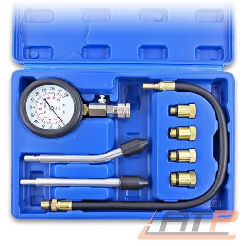 ENVA KOMPRESSIONSTESTER BENZIN 0-20bar SET M10 M12 M14 M18 KOMPRESSIONSPRÜFER