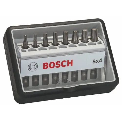 Bosch Accessories Professional 8tlg. Schrauberbit-Set Extra Hart für Innen-Torx-Schrauben