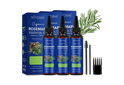 P-Beauty Cosmetic Accessories Haaröl mit Rosmarin- und Rizinusöl - Haaröl für gesundes Haarwachstum und Pflege, 100% natürliche Inhaltsstoffe, stärkt Haarfollikel und beugt Haarausfall vor, ideal für Kopfhaut- und Hautpflege.