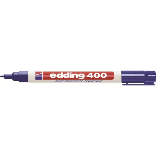 edding 400 Permanentmarker - Blau, 10 Stifte - Vielseitiger Permanentmarker für Karton, Holz, Metall & mehr; schnelltrocknend, wischfest und wasserfest – ideal für präzise Markierungen und Organisation im Büro oder Zuhause.