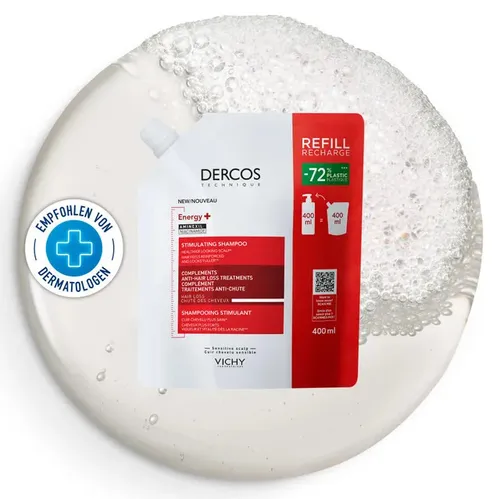 VICHY DERCOS Vital+ Shampoo 390 ml - Shampoo für alle Haartypen, ideal zur täglichen Pflege. Mit hochwertiger Formel für ein frisches Haargefühl und optimale Reinigung.