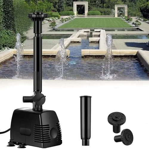 1000L/h 22W Garten Springbrunnenpumpe Teichpumpe Wasserspielpumpe Bachlaufpumpe Wasserpumpe Fontäne