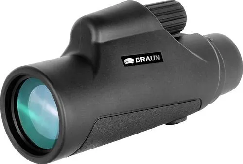 Braun-Photo Fernglas Monocular 8x42mm - Monokular mit 8-facher Vergrößerung und wasserdichter Bauweise, ideal für Jagd, Reisen und Wandern. Kompakt und handlich für unterwegs.