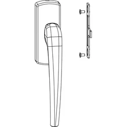 Maco - Skb-z Drehgriff Für Aufsatzgetriebe, Links, Aluminium Silber Eloxiert