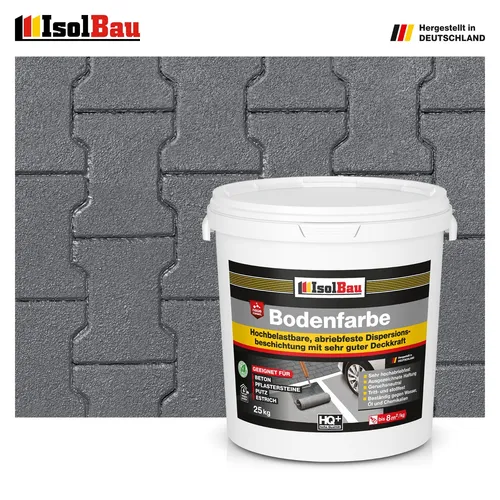 Bodenfarbe Betonfarbe Anthrazit 25 kg - Ideal für Innen- und Außenanwendungen - Innen- & Außenfarben: Fleckenisolierende, schnelltrocknende Bodenfarbe in elegantem Anthrazit, perfekt für vielseitige Oberflächen und witterungsbeständig.