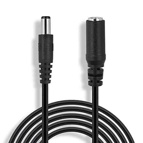 Wicked Chili 3m DC-Verlängerungskabel geeignet für AVM Fritz!Box 7590 7580 7582 7560 3490 6590 6490 6430 4040 4020 WLAN-Router Strom Netzteil Ladekabel Kabel Verlängerung (2.5 x 5.5 mm) schwarz