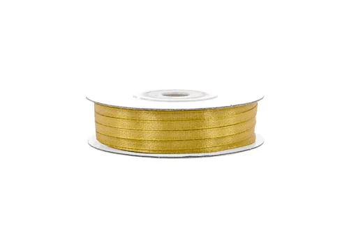 Creativery Satinband, Satinband 3mm x 50m Rolle Gold