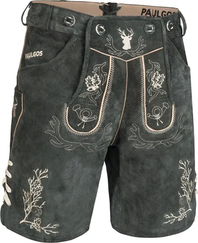 PAULGOS Trachtenhose Herren Lederhose Kurz mit Trägern von PAULGOS