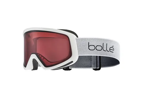 Bollé BEDROCK White Matte - Vermillon Cat 2 Skibrille für Erwachsene - Hochwertige Skibrille in elegantem Design, ideal für klare Sicht und Schutz bei winterlichen Abenteuern. Größe M, unisex, für optimalen Tragekomfort.