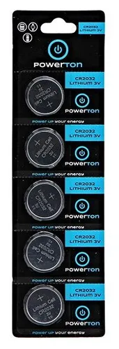 Powerton ENERGY LITHIOCELL Lithium-Knopfzellen CR2032 3 V, 5er-Pack