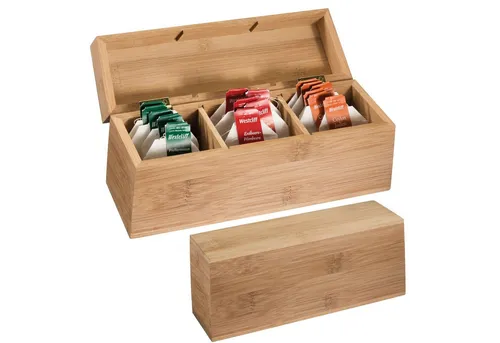 Easy Gifts Kiste Teeaufbewahrungsbox / Teebeutelbox aus Bambus
