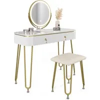 Vicco Schminktisch Grace mit LED-Spiegel