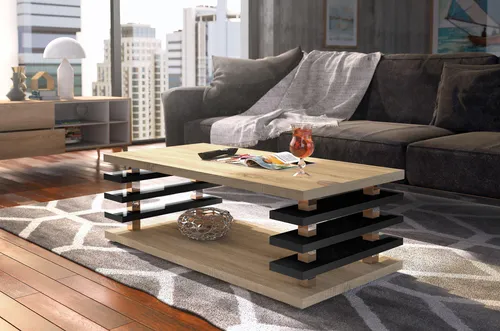 designimpex Couchtisch DC-3 mit Rollen von Design Impex