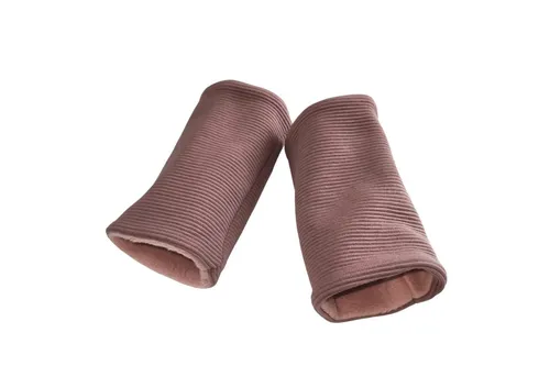 Britta Meier Armstulpen Pulswärmer, Handgelenkwärmer aus Ripp-Jersey und Baumwollfleece Pulswärmer, Gelenkwärmer