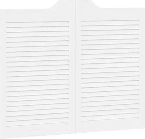 vidaXL Schwingtüren Lamellen-Design 1-Paar Weiß 80x100 cm von vidaXL