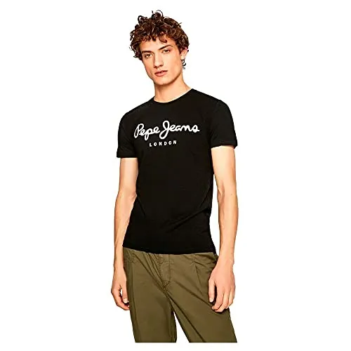 Pepe Jeans Herren Original Stretch N T-Shirt, Schwarz, M EU von Pepe Jeans