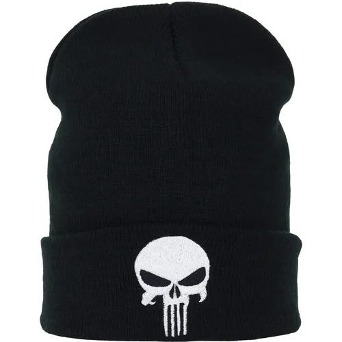 Mütze/Beanie/Haube: Punischer Damen/Herren Onesize Totenkopf Schädel Logo Biker