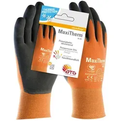 ATG® MaxiTherm® Polyacryl/Polyester-Strickhandschuhe (30-201 HCT), SB-Verpackung 10, orange/grau