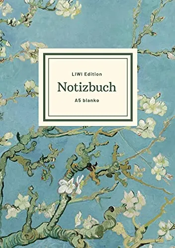 Notizbuch schön gestaltet mit Leseband - A5 Hardcover blanko - 100 Seiten 90g/m² - Motiv 