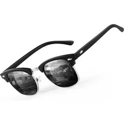 Glapeame Polarisierte Halbrahmen-Sonnenbrille UV400 Schwarz - Die perfekte Sonnenbrille für Abenteuerlustige! Mit polarisierenden Gläsern und UV400-Schutz genießen Sie klare Sicht und Stil bei jedem Outdoor-Einsatz. Ideal für Sport, Reisen und entspannte Tage.