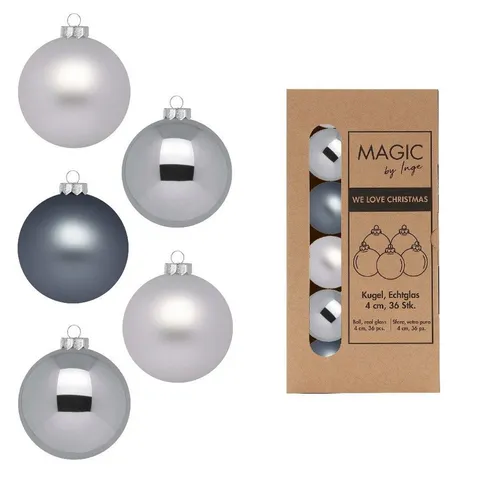 Weihnachtsbaumschmuck Grau von MAGIC by Inge