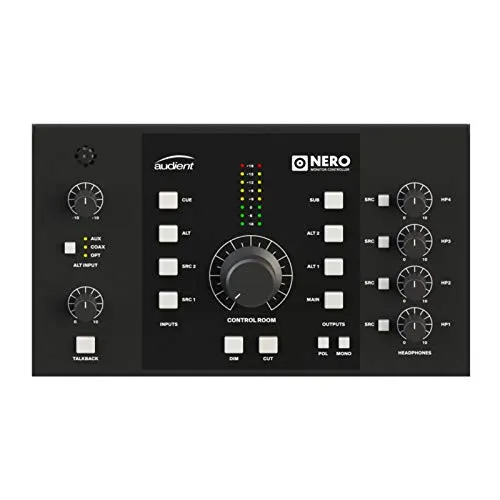 Audient Nero - Listening Monitor Controller - Multimedia Audio Controller mit präziser Lautstärkeregelung und hochwertigen Klang für professionelle Tonstudios.