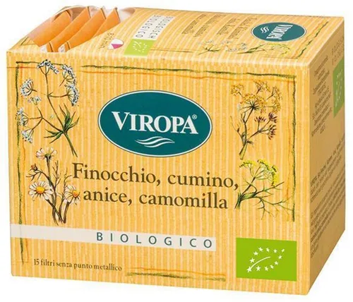Fenchel, Kümmel, Anis, Kamille Tee Bio 15 Filterbeutel - Viropa