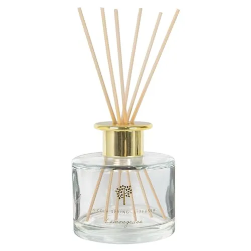 Nicola Spring 1x Zitronengras 200ml Rohr-Diffusor aus Glas