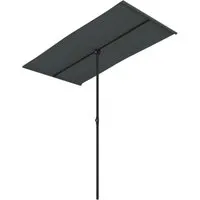 Sonnenschirm mit Aluminium-Mast 180x110 cm Anthrazit
