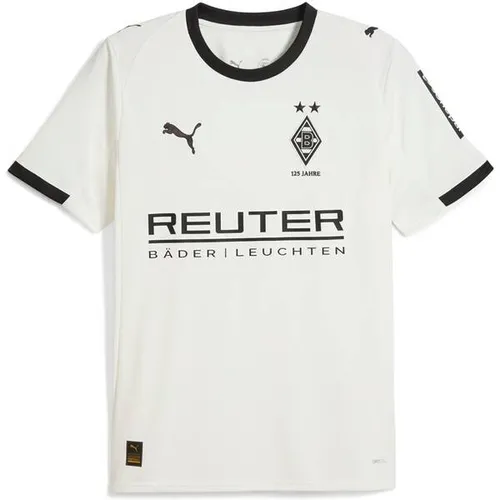 Puma Herren Borussia Mönchengladbach Home Jersey Replica XL - Offizielles Teamtrikot in Warm White/Puma Black, mit normaler Passform und einzigartiger Raglan-Ärmelkonstruktion für optimalen Tragekomfort.